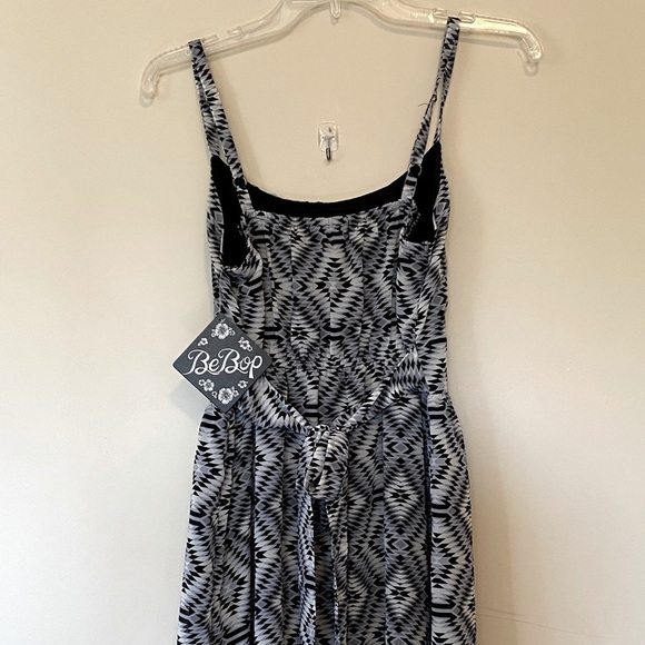 BEBOP spaghetti strap grey black chiffon dress med - Picture 3 of 9